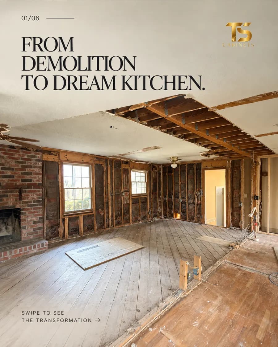 TS Cabinets social card: from demolition to dream kitchen