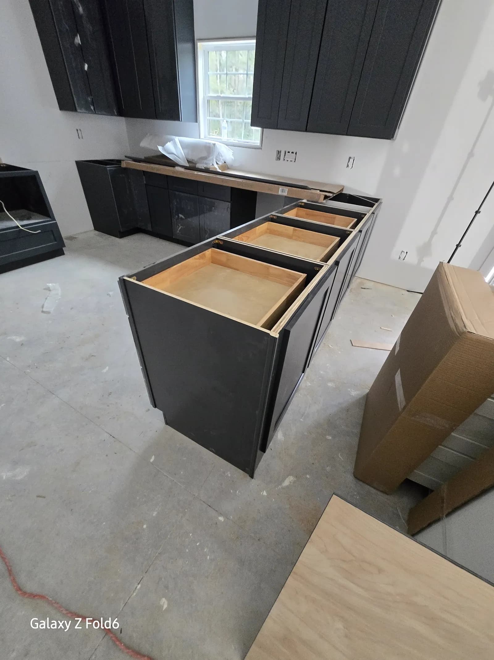 Solid hardwood dovetail drawer boxes inside a TS Cabinets custom cabinet